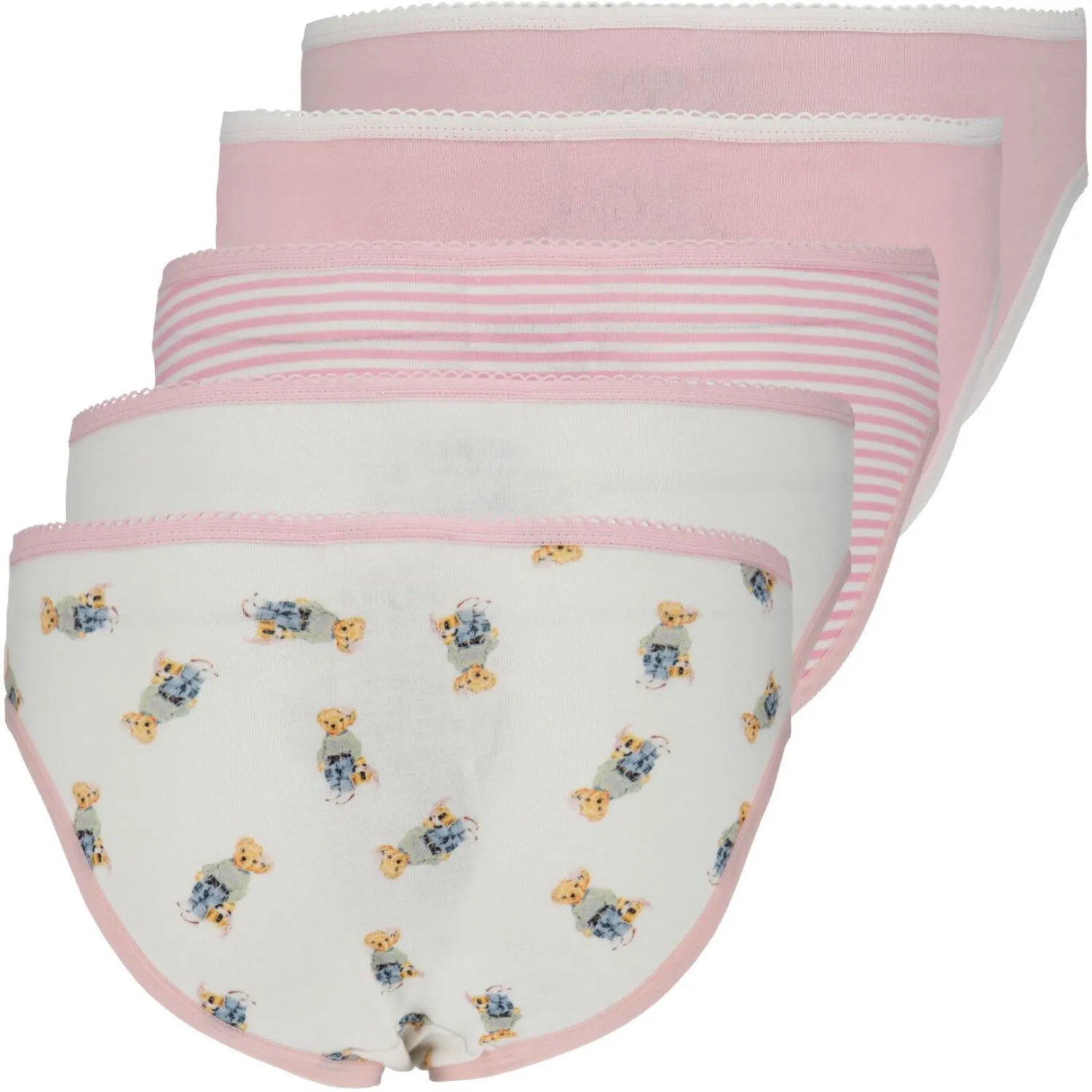 Polo Ralph Lauren 5er-Pack Bikini-Slip mit Hauch von Rosa