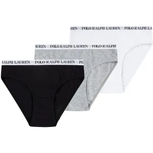 Polo Ralph Lauren Weiß/Polo Schwarz Einfarbig 3er Pack Bikini Polo-Ralph-Lauren