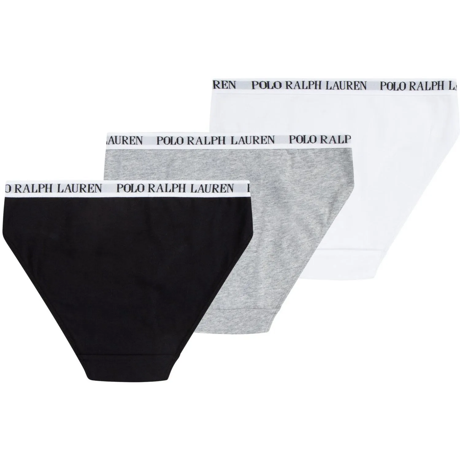 Polo Ralph Lauren Weiß/Polo Schwarz Einfarbig 3er Pack Bikini Polo-Ralph-Lauren