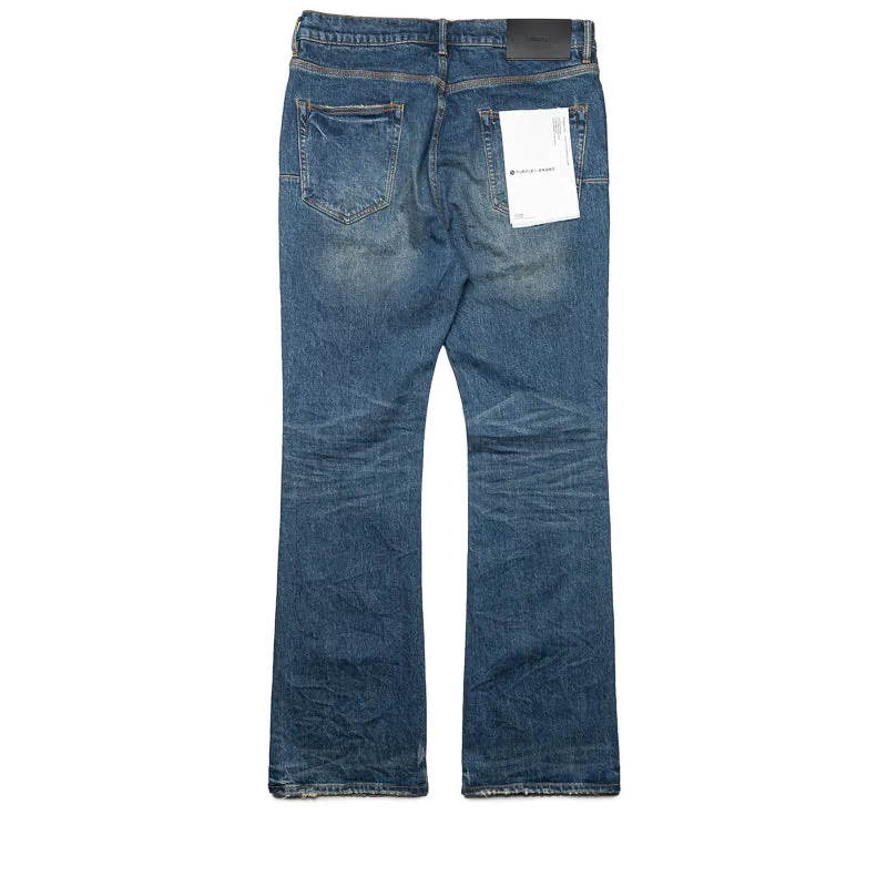 Purple Brand Low-Rise Schlagjeans mit Kintsugi-Effekt - Dunkelindigo