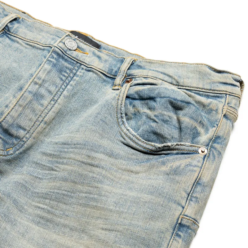 Purple Brand Low Rise Skinny Leg Venice Sunbleached Jean - Hellindigo
