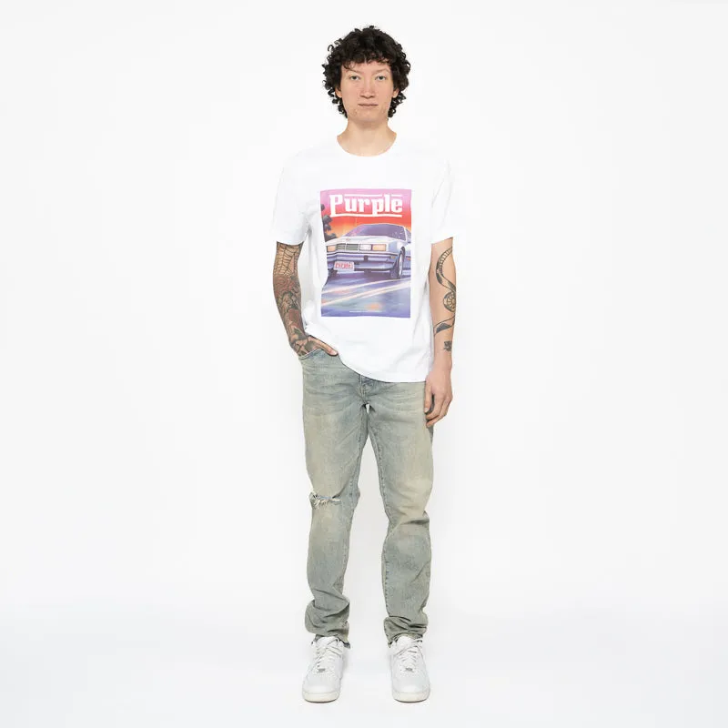 Purple Brand Low Rise Skinny Leg Venice Sunbleached Jean - Hellindigo