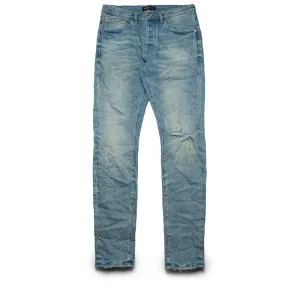 Purple Brand Low-Waist Skinny Vintage Jeans mit Knieausrissen - Mittelindigo
