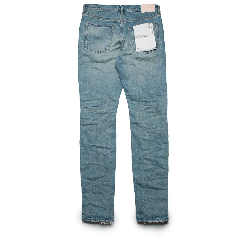 Purple Brand Low-Waist Skinny Vintage Jeans mit Knieausrissen - Mittelindigo