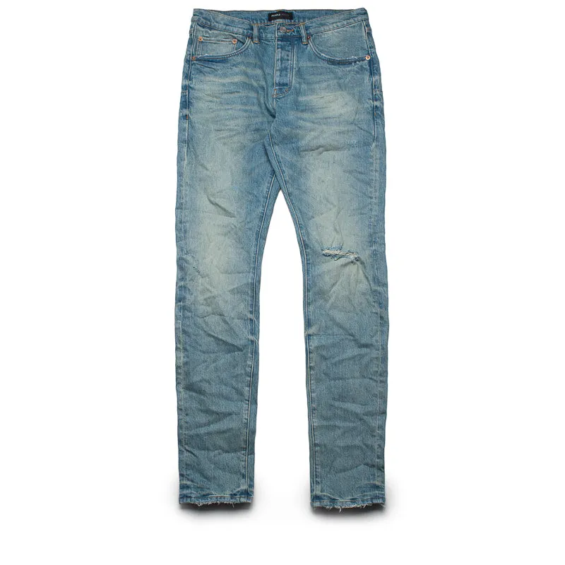 Purple Brand Low-Waist Skinny Vintage Jeans mit Knieausrissen - Mittelindigo