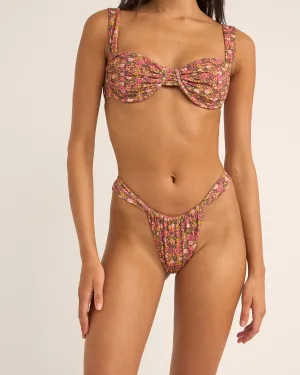 Rhythm Clothing Marie Blumenmuster Weiche Seite Itsy Bikini-Höschen in Rosa
