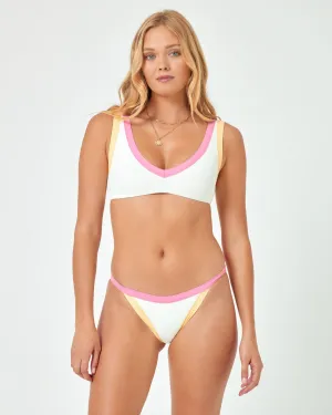 Geripptes Lala-Bikini-Oberteil