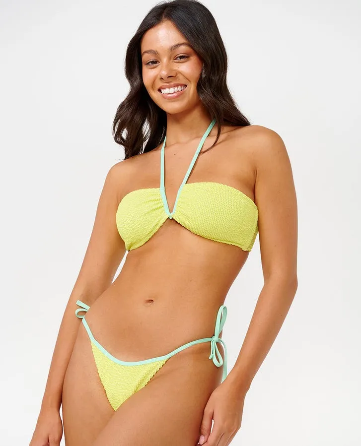 Rip Curl Sonnige Seite Bindeseite Freches Höschen-Limettenfarbe