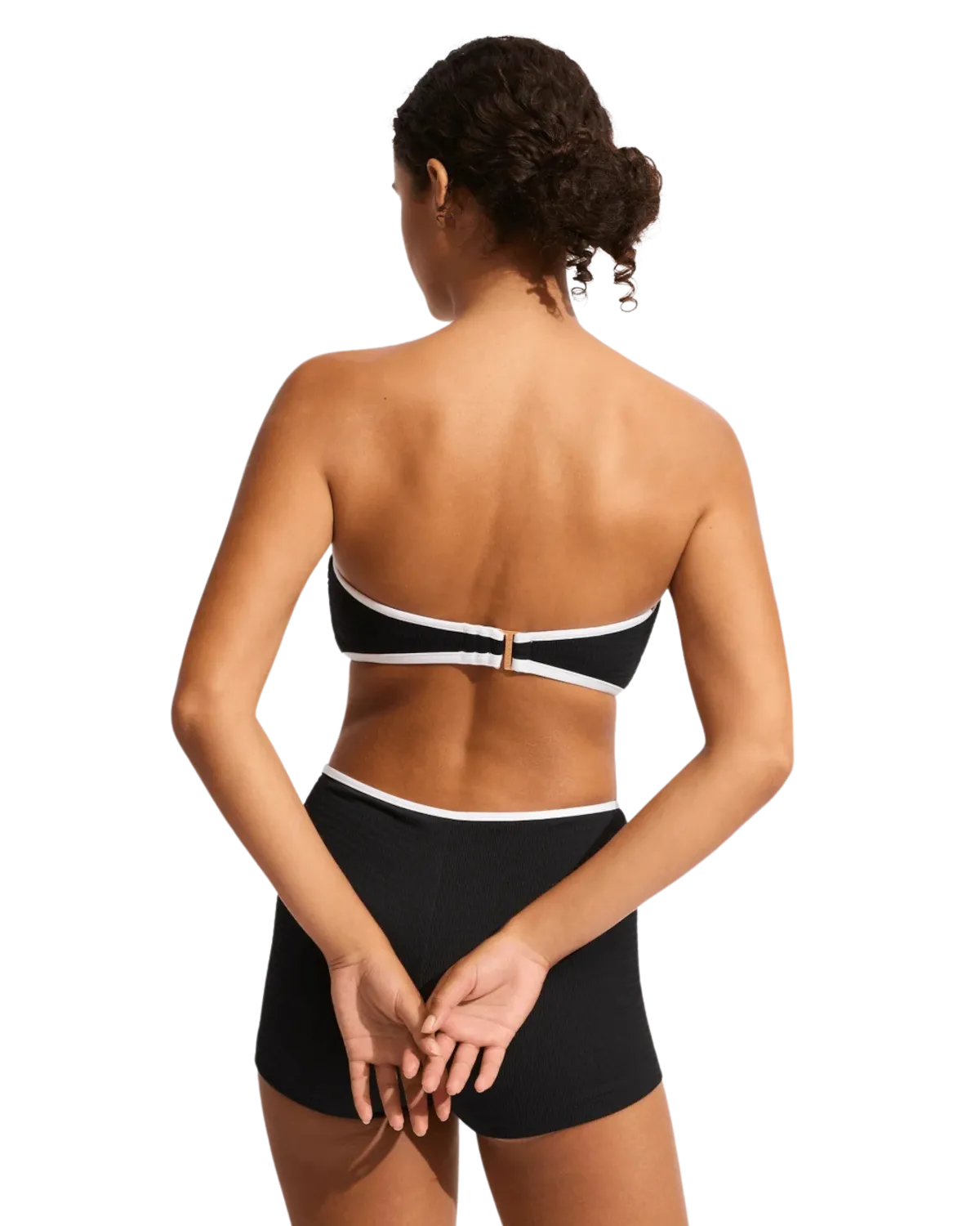 Seafolly Damen Badebekleidung Beach Bound Boyleg Bikini-Höschen in Schwarz