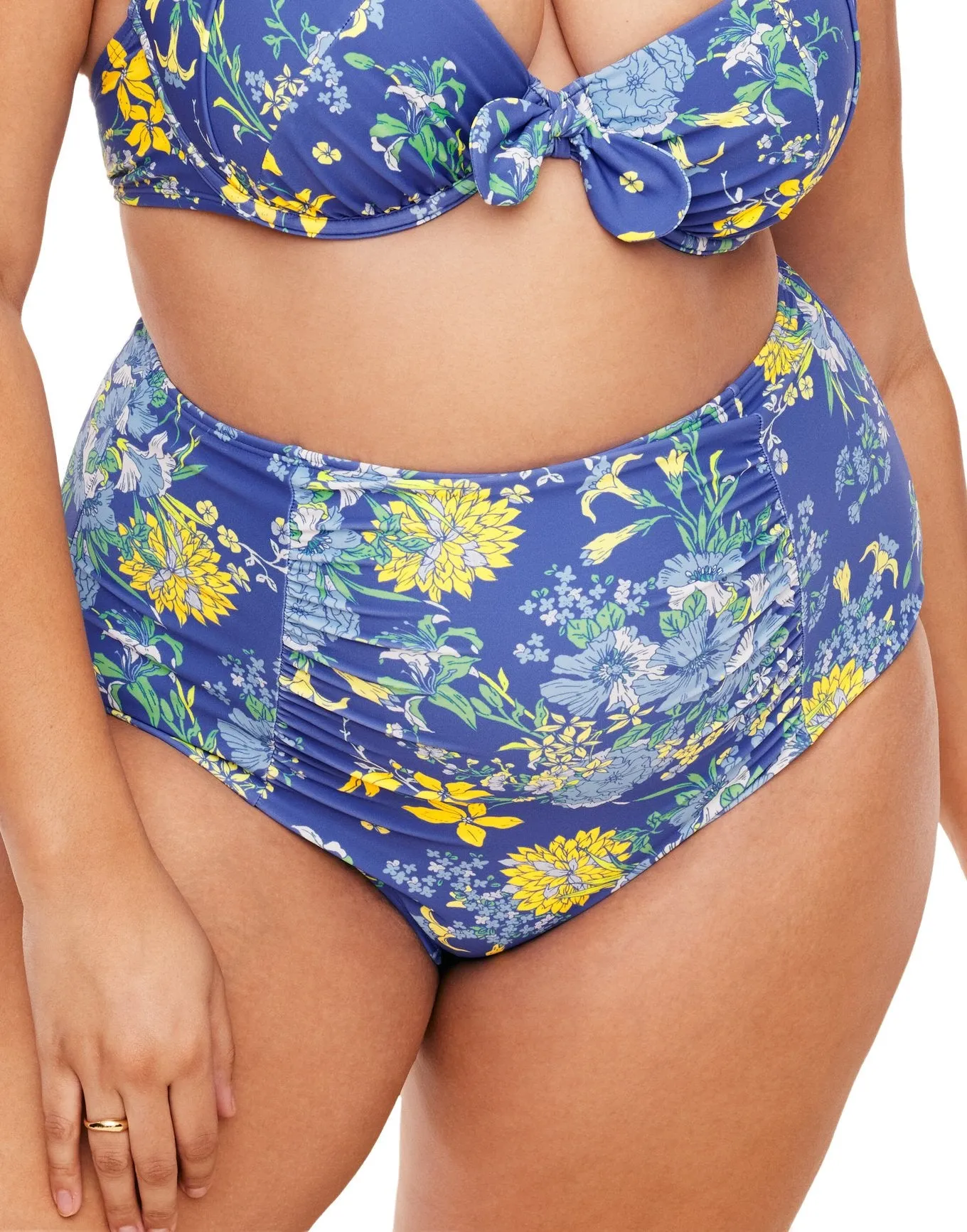 Shelby Damen-Plus-Size Badebekleidung High-Waist Bikini-Unterteil