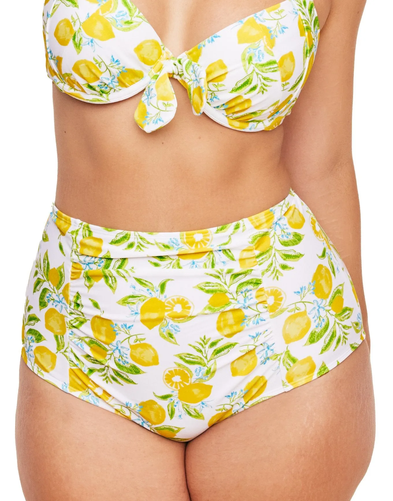 Shelby Damen-Plus-Size Badebekleidung High-Waist Bikini-Unterteil