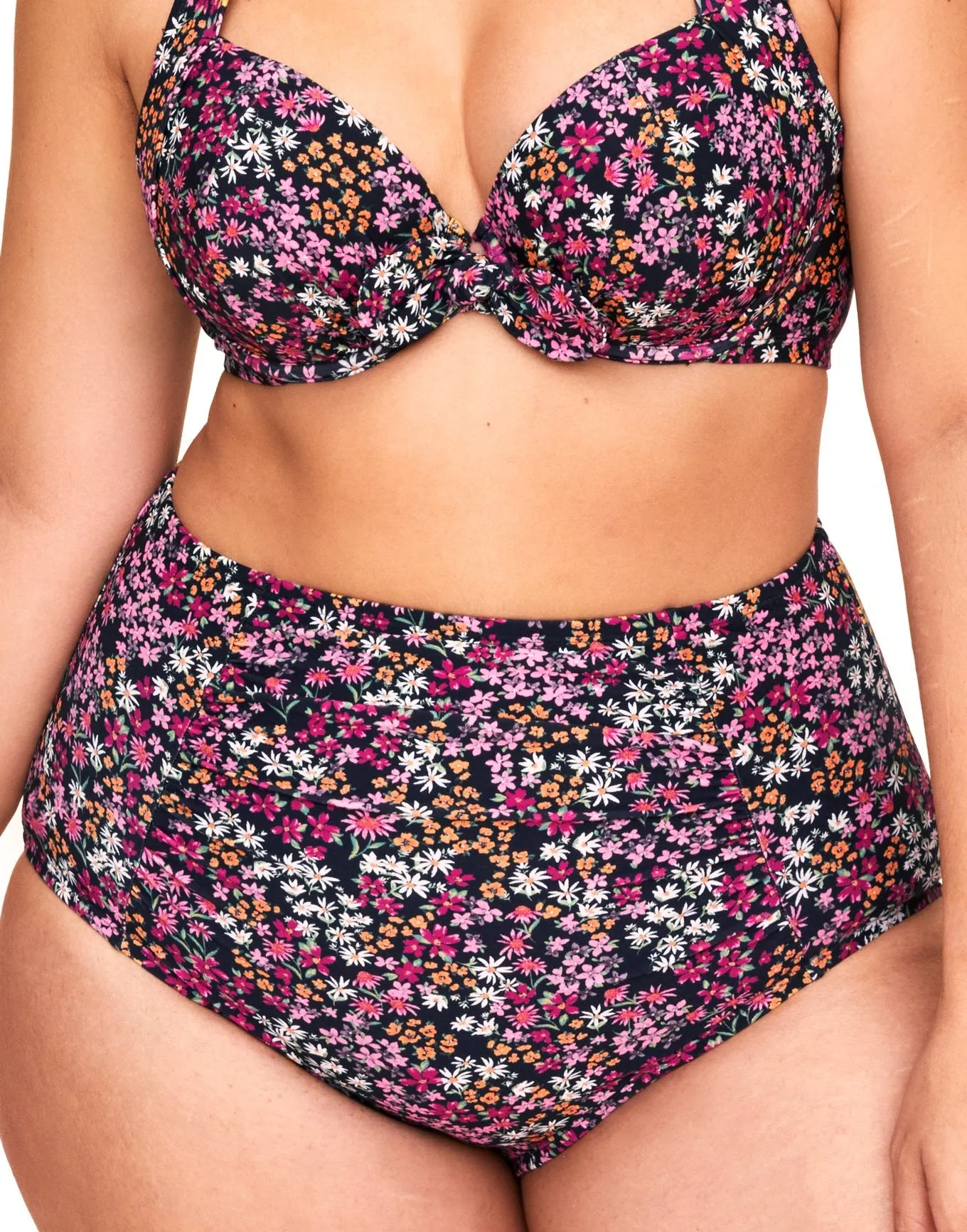 Shelby Damen-Plus-Size Badebekleidung High-Waist Bikini-Unterteil