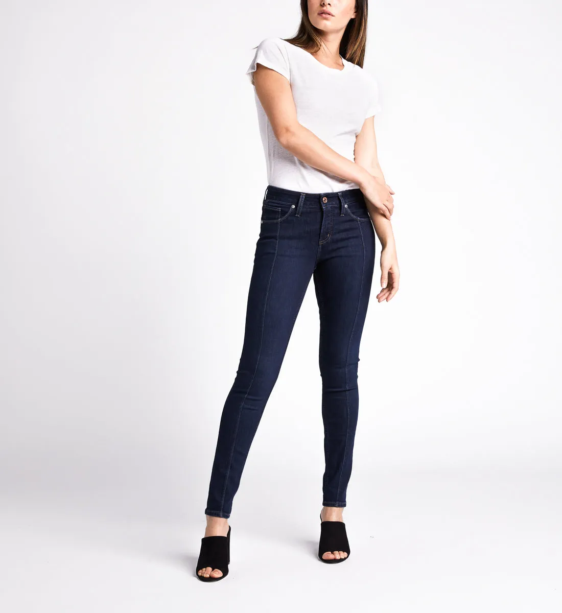Silver Avery High-Waist Skinny Jeans