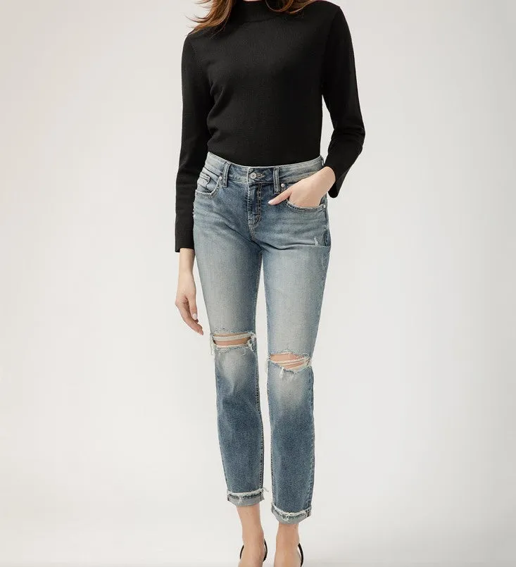 Silberner Freund Mid Rise Slim Leg
