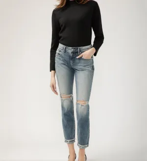 Silberner Freund Mid Rise Slim Leg