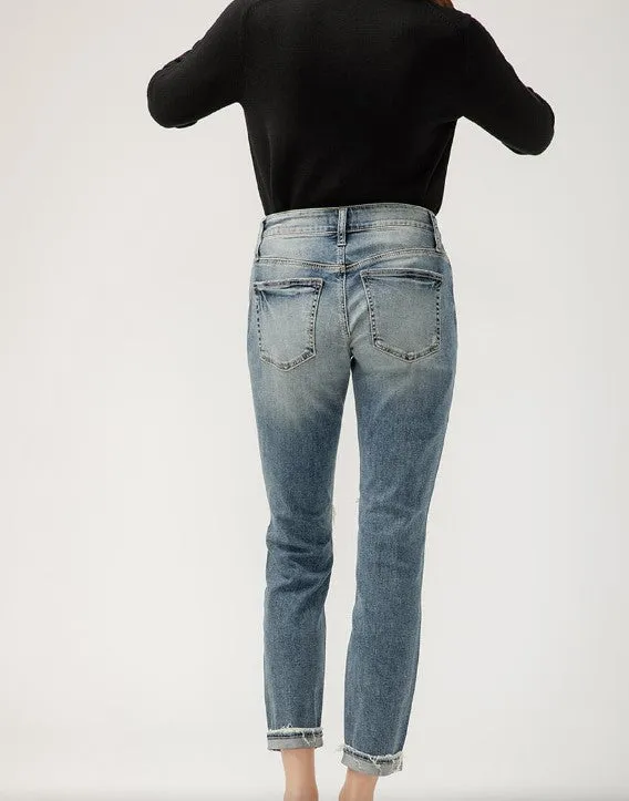 Silberner Freund Mid Rise Slim Leg