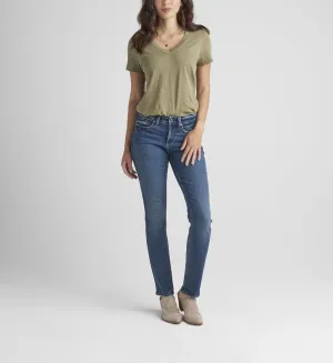Silver Suki Mid Rise Straight Leg Jeans