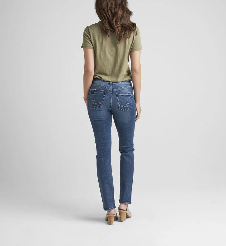 Silver Suki Mid Rise Straight Leg Jeans