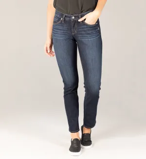 Silver Suki Mid Rise Straight Leg Jeans