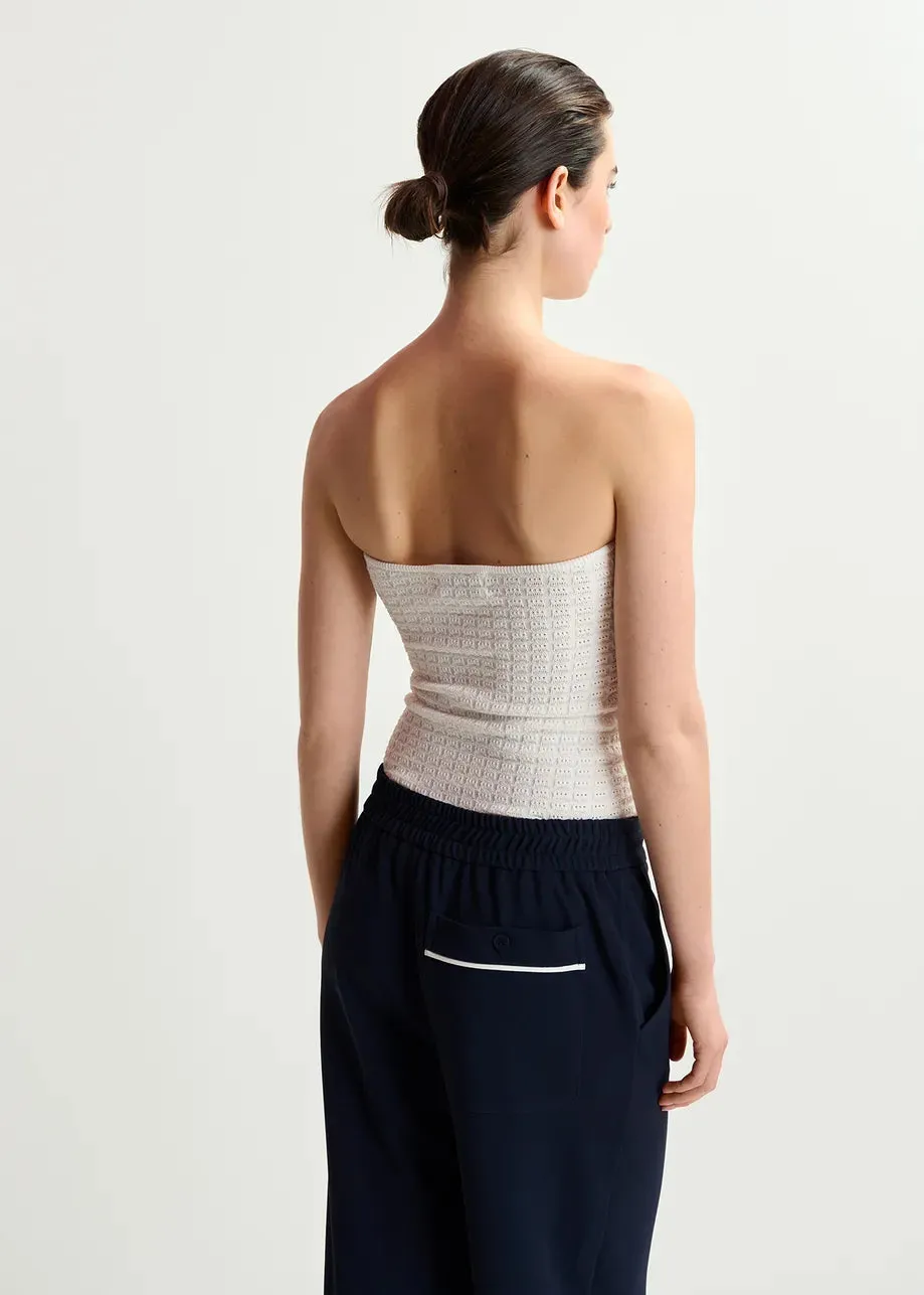 Röhrenoberteil Holo Off-White