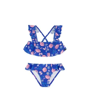 Zweiteiliger Badeanzug Royal Blau Gedruckt Rosa Zitrone Babykids_Deux-Par-Deux