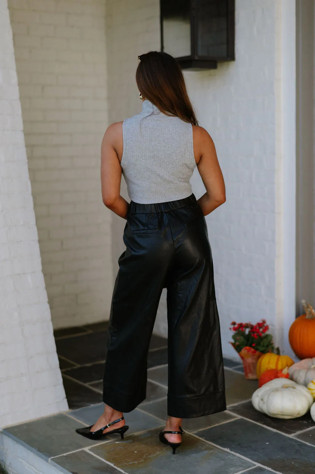 Veronica Mock Neck Top-Grau