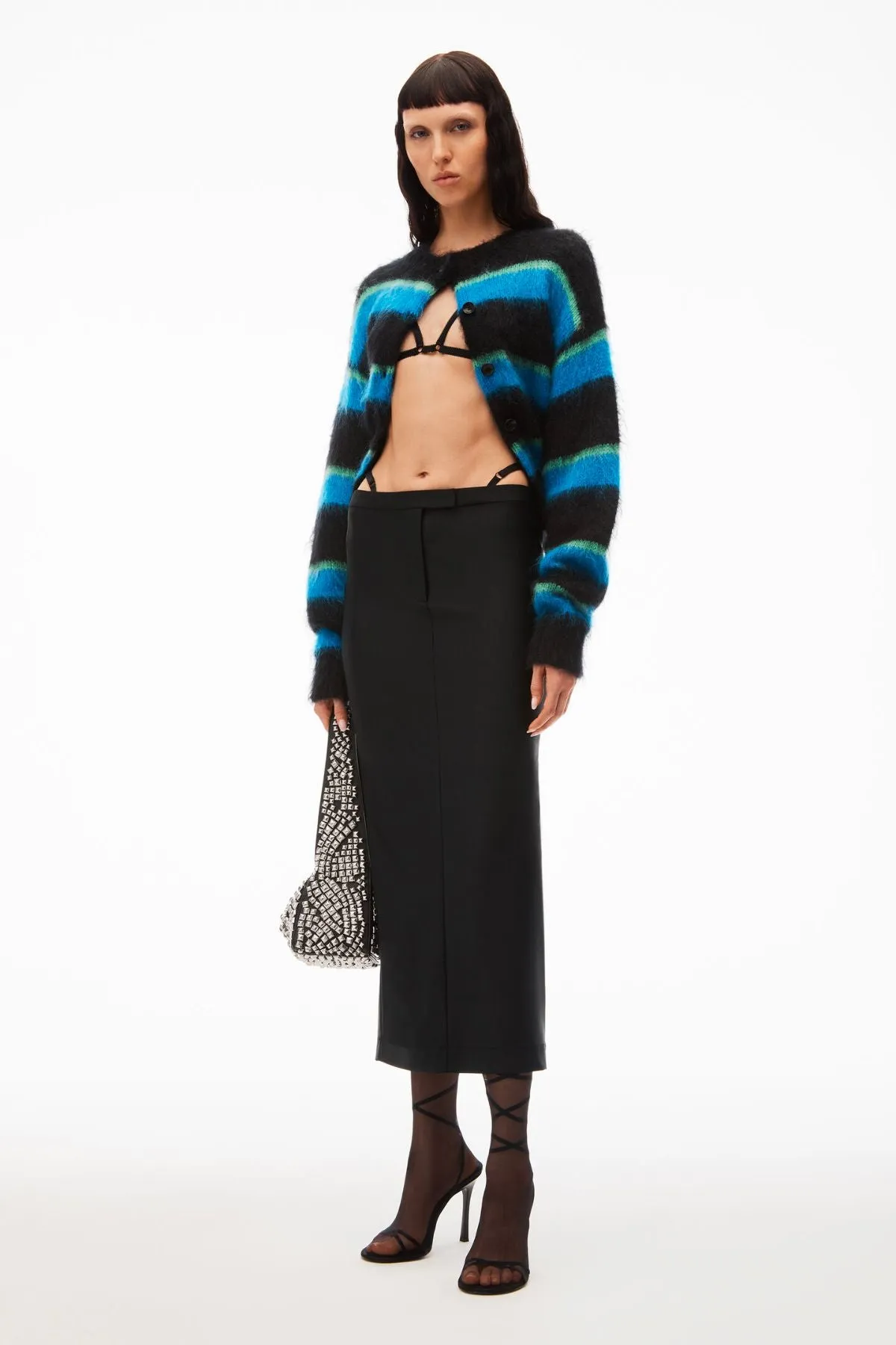 Damen Alexander Wang alexanderwang.t Figurbetonter langer Rock mit Bikini-Träger - Schwarz
