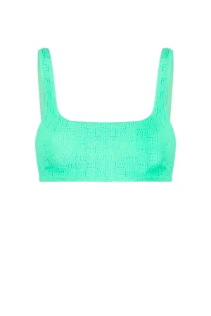 Damen Alexander Wang alexanderwang.t Strukturierter Jacquard-Bikini-Oberteil - Minzgrün