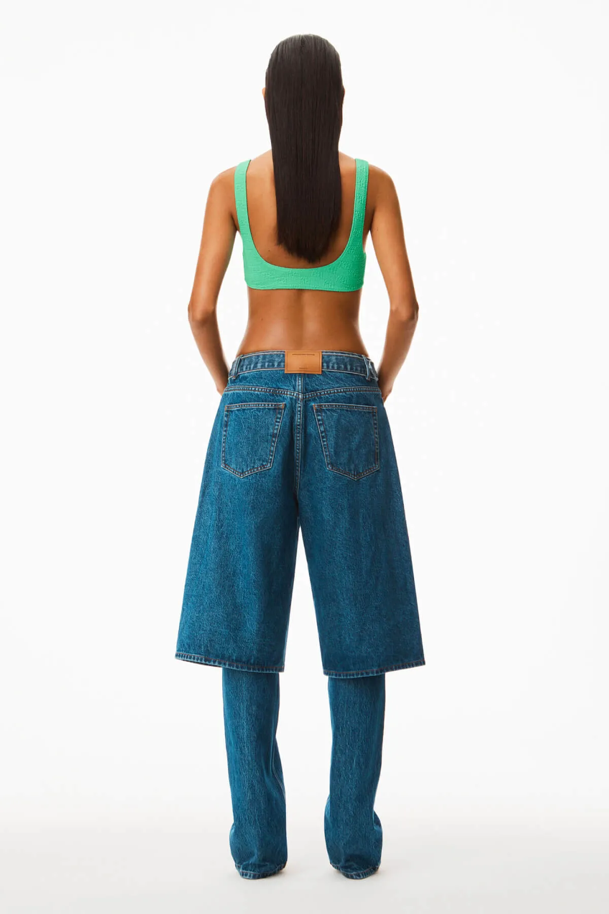 Damen Alexander Wang alexanderwang.t Strukturierter Jacquard-Bikini-Oberteil - Minzgrün