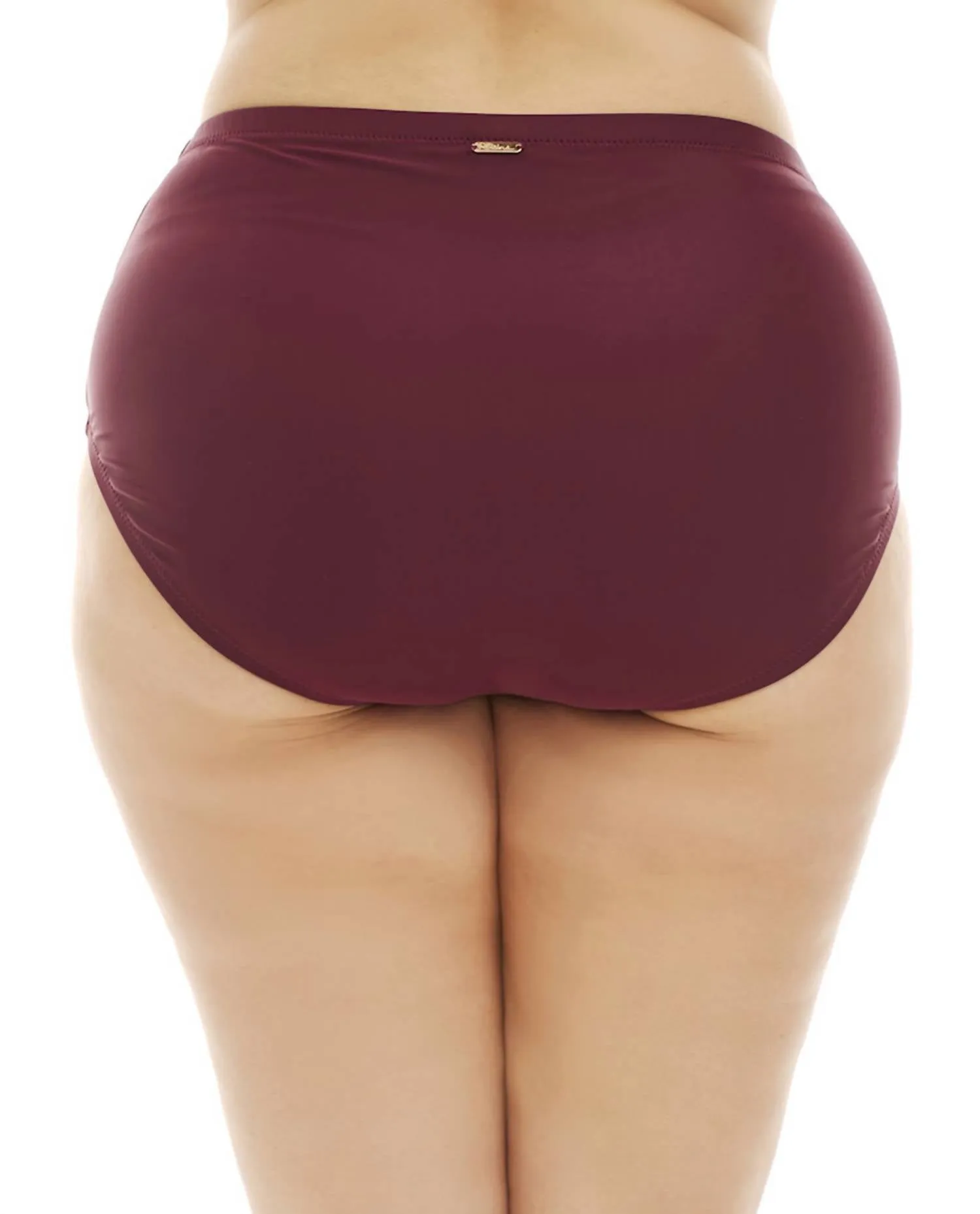 Women's Curve Sayulita Bikini-Höschen - Plus in Weinrot