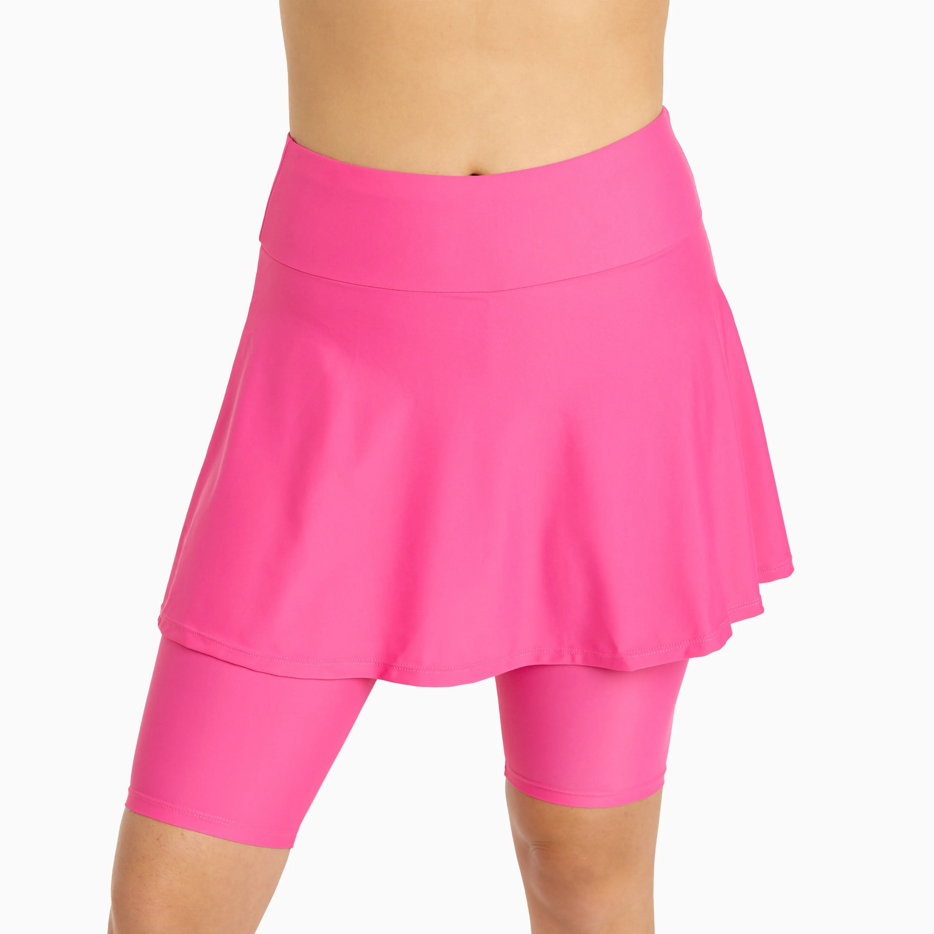 Damen-Badekleid mit Schwenkrock und Radlerhose