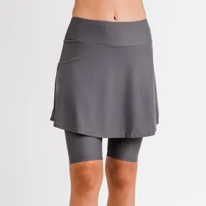 Damen-Badekleid mit Schwenkrock und Radlerhose