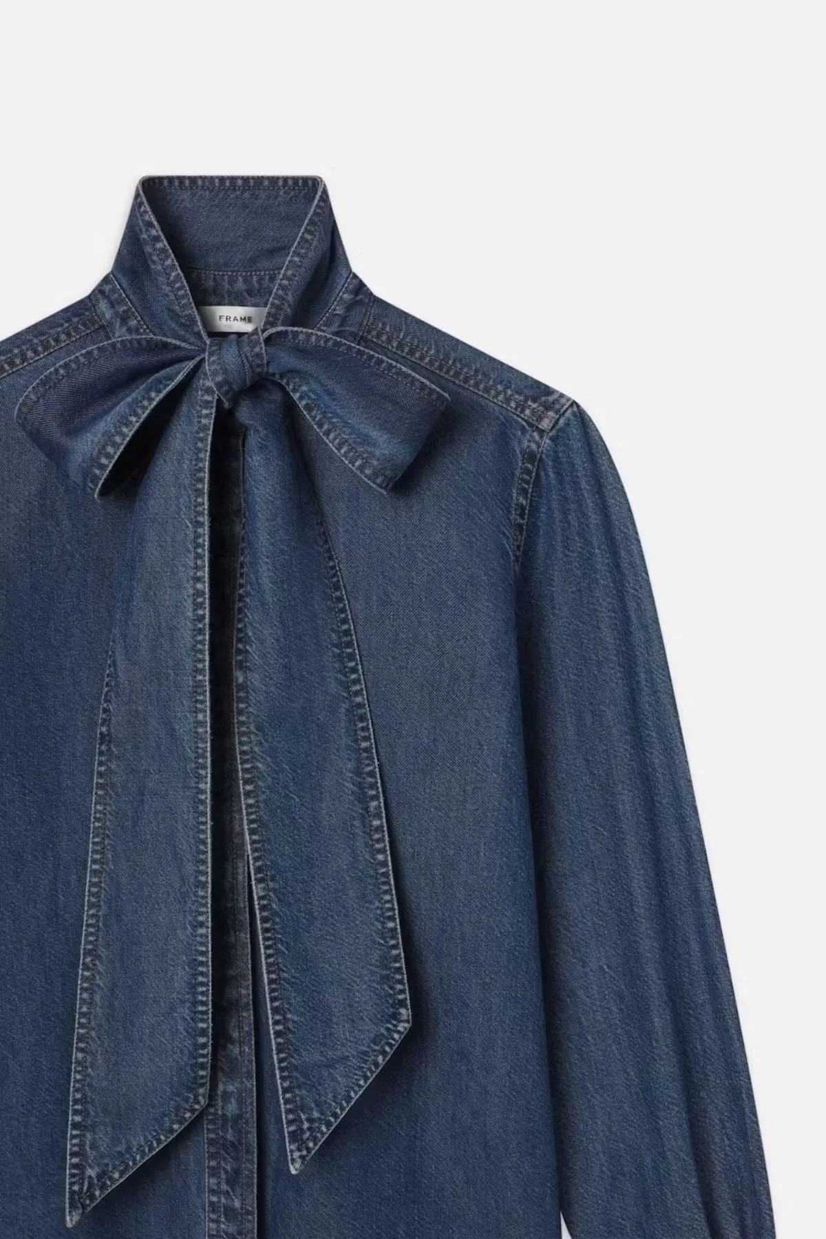 Damenrahmen Denim Rahmen Denim Die Sekretärinnenbluse - Babydoll