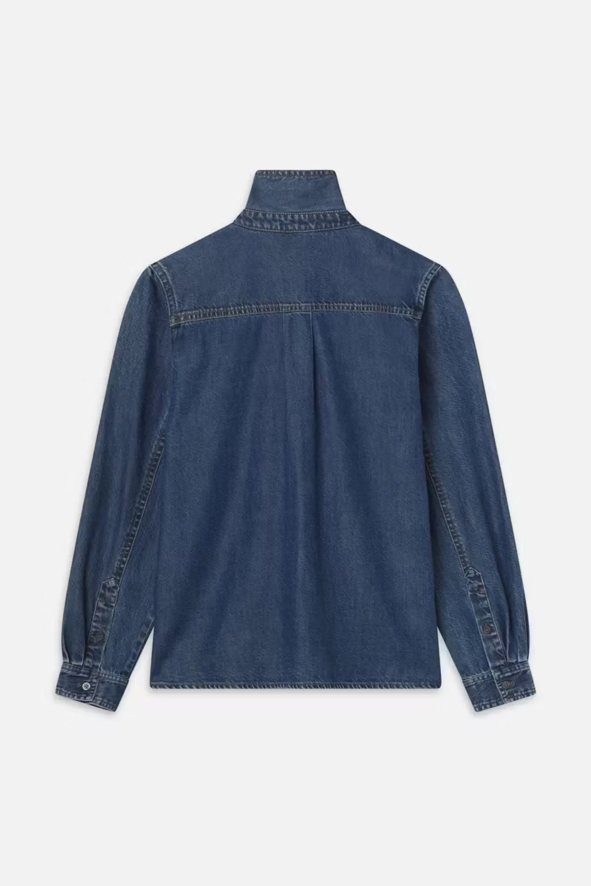 Damenrahmen Denim Rahmen Denim Die Sekretärinnenbluse - Babydoll