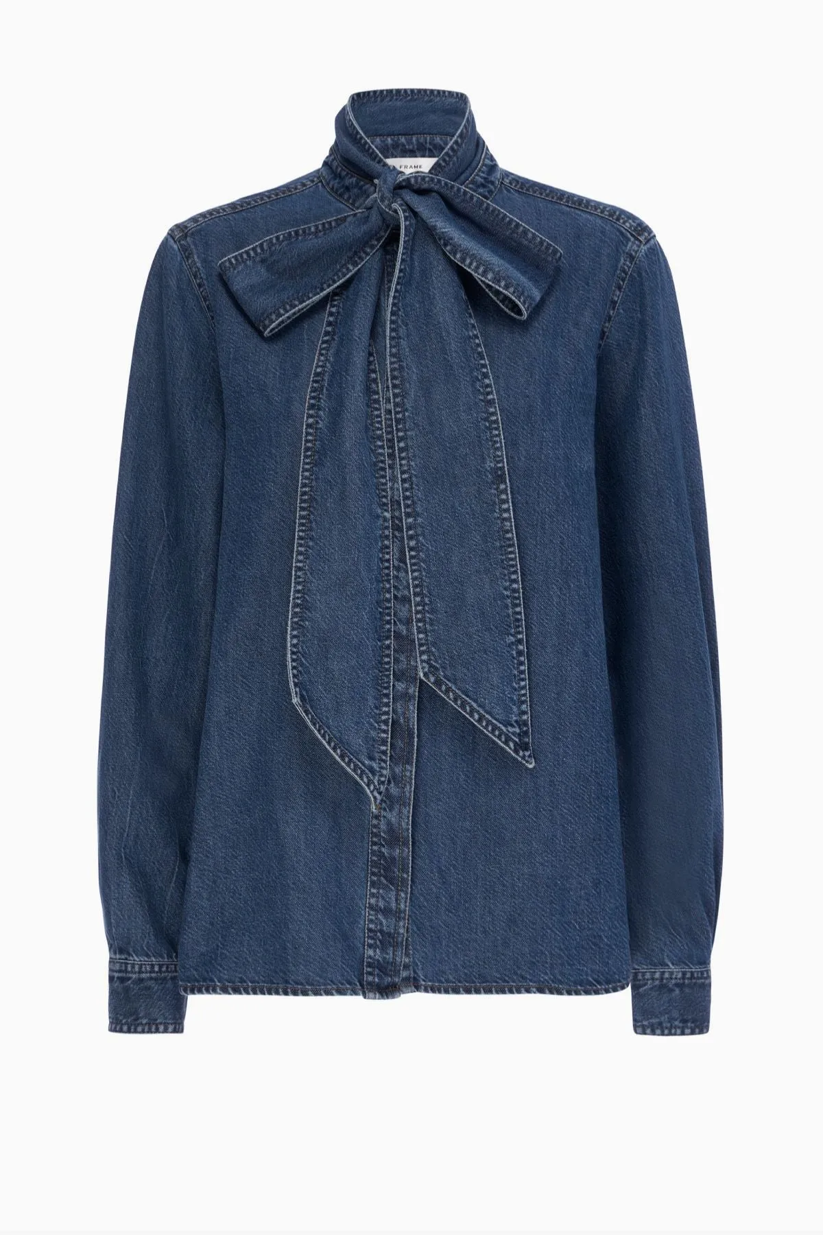 Damenrahmen Denim Rahmen Denim Die Sekretärinnenbluse - Babydoll