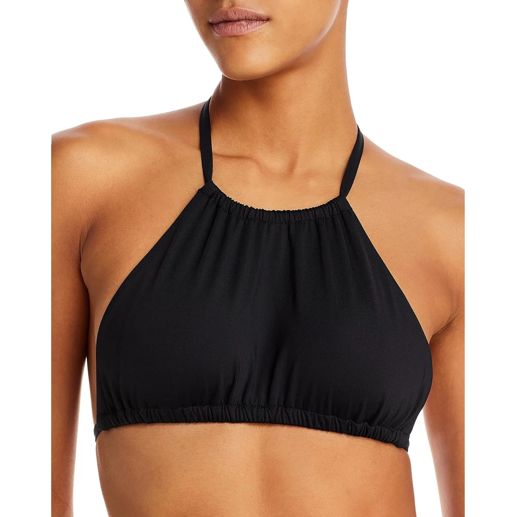 Damen-Bikini-Oberteil mit hohem Ausschnitt und Trägerband
