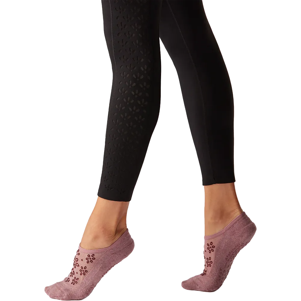 Damen High Waist 7/8-Leggings mit Lochmuster