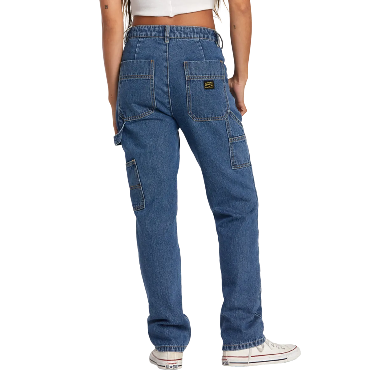 Damen-Reißverschluss-Denim-Hose