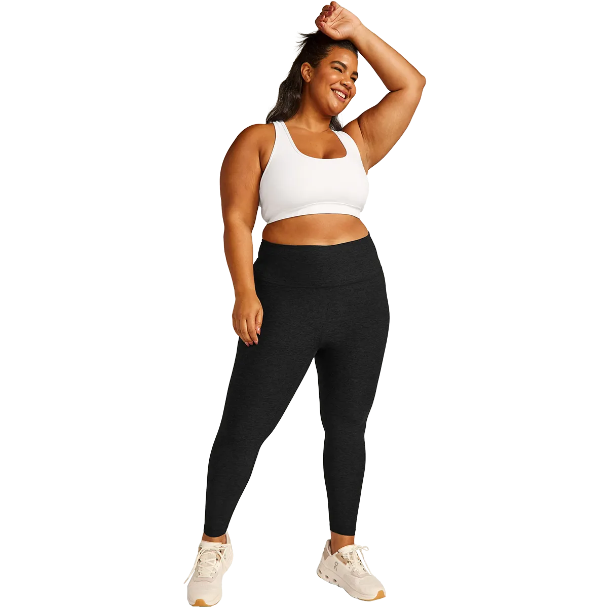Damen Spacedye High Waisted Midi Legging - Verlängert