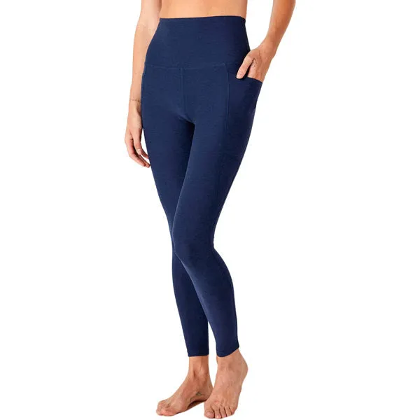 Damen Spacedye High Waist Midi Legging mit Seitentaschen