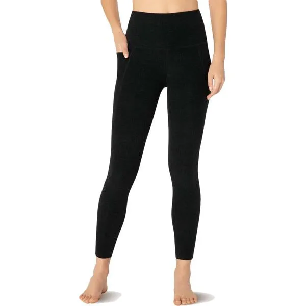 Damen Spacedye High Waist Midi Legging mit Seitentaschen