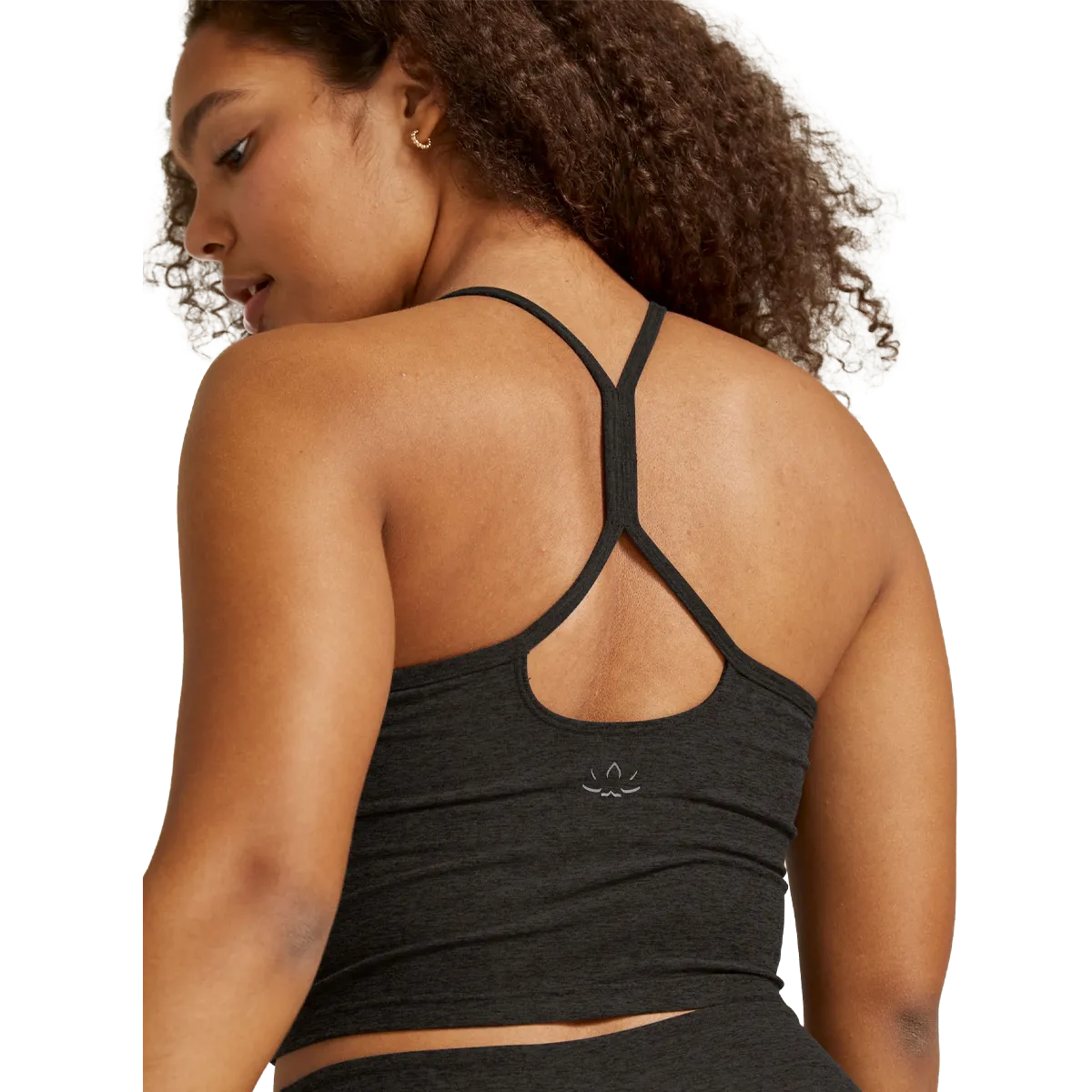 Damen Spacedye Slim Racerback Cropped Tank