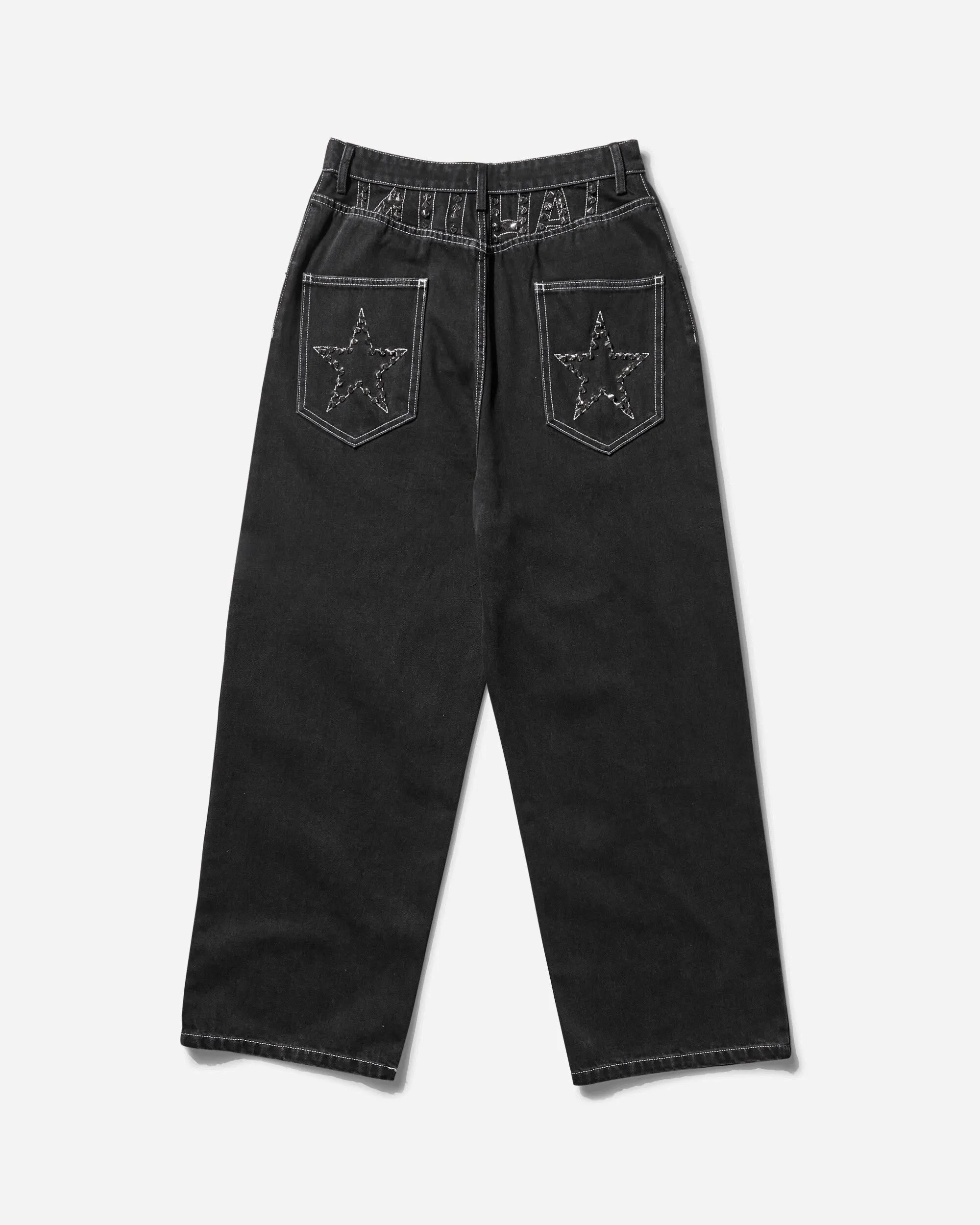 Damen Jeans mit Nieten im Baggy-Schnitt, Grau gewaschen