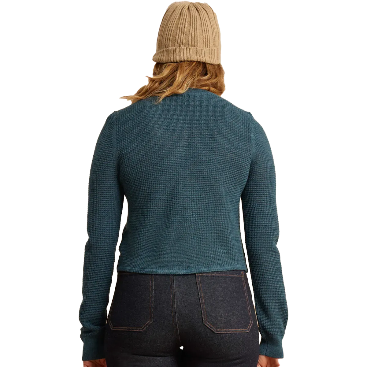 Damen Thermo Henley Langarmhemd mit Vintage-Optik
