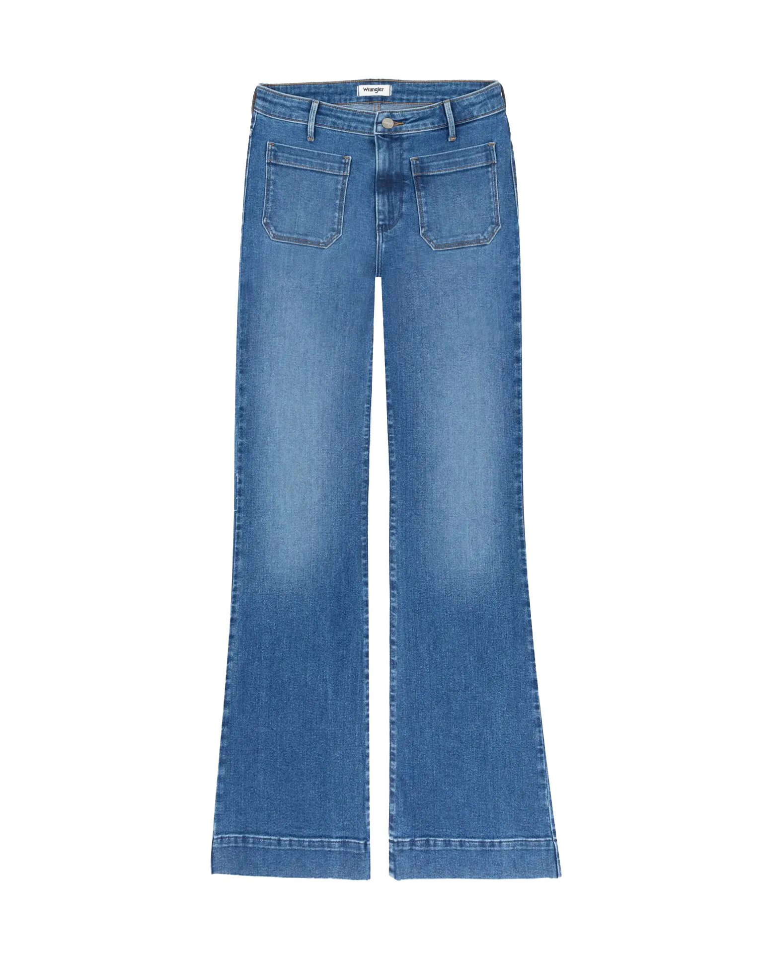 Wrangler Clothing Flare Jeans in Rabenschwarz